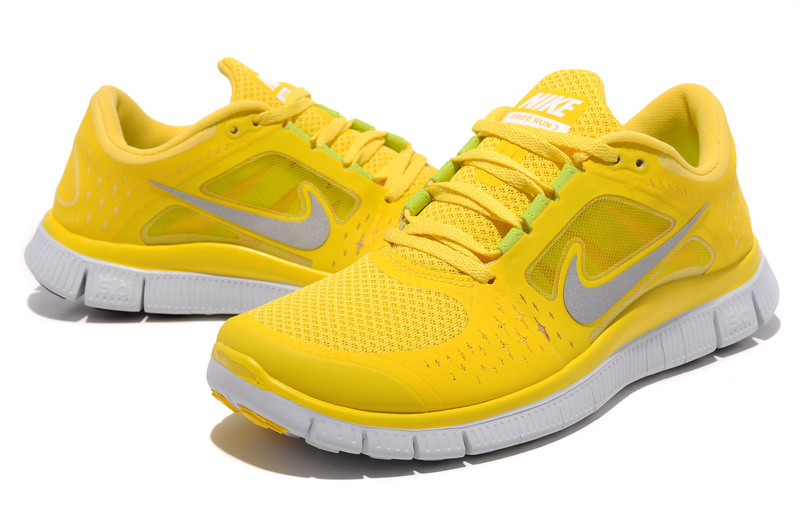 Hot Nike Free5.0 Women Shoes Yellow/Gray